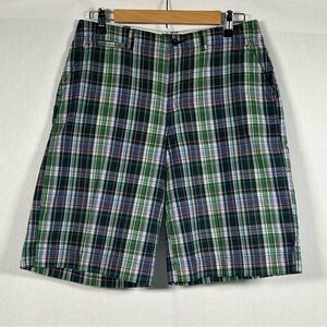 Polo by Ralph Lauren Boys Checkered Shorts in Green and Blue